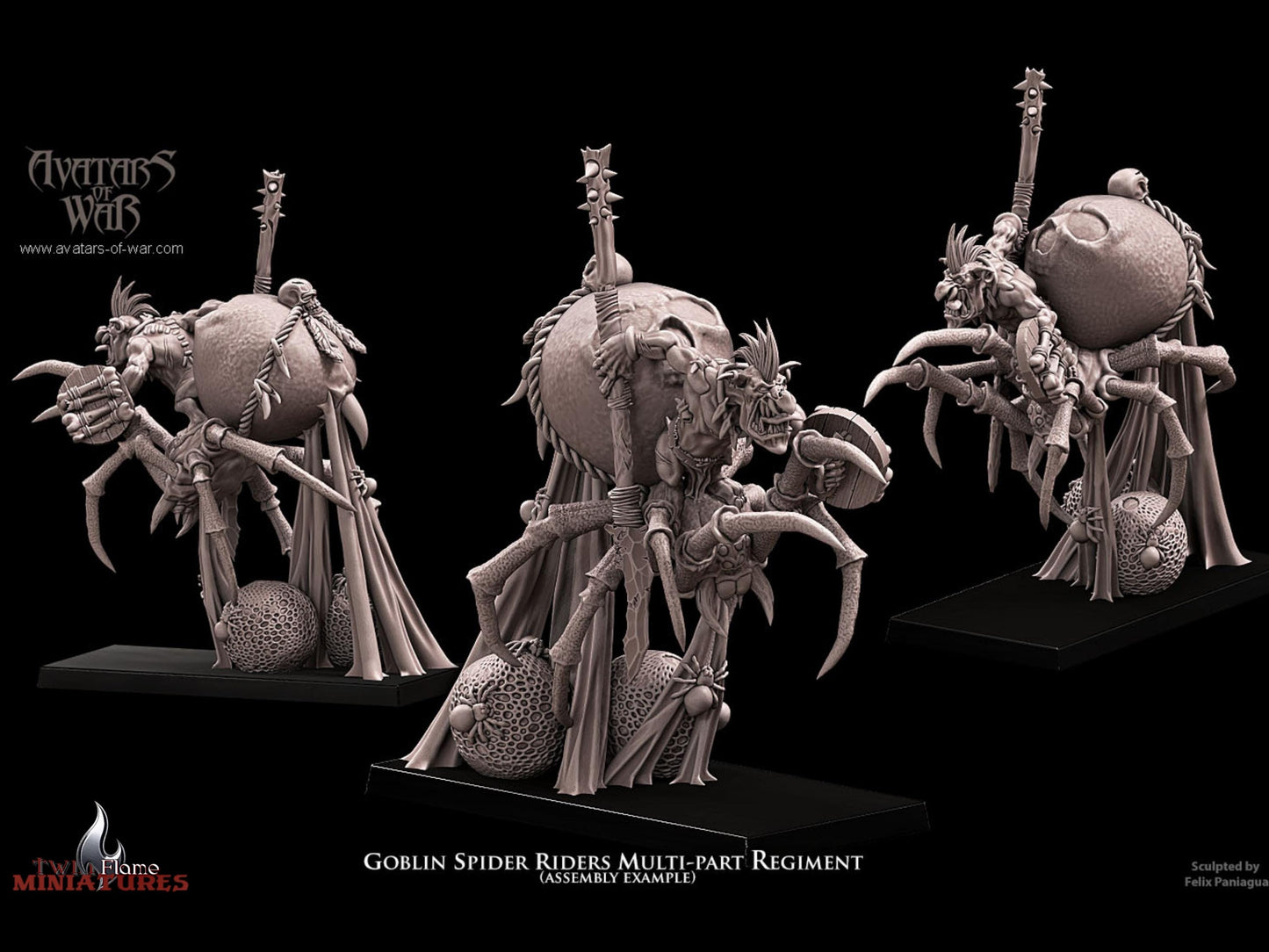 10 Goblin Spider Riders Cavalry Mutli-Part Regiment