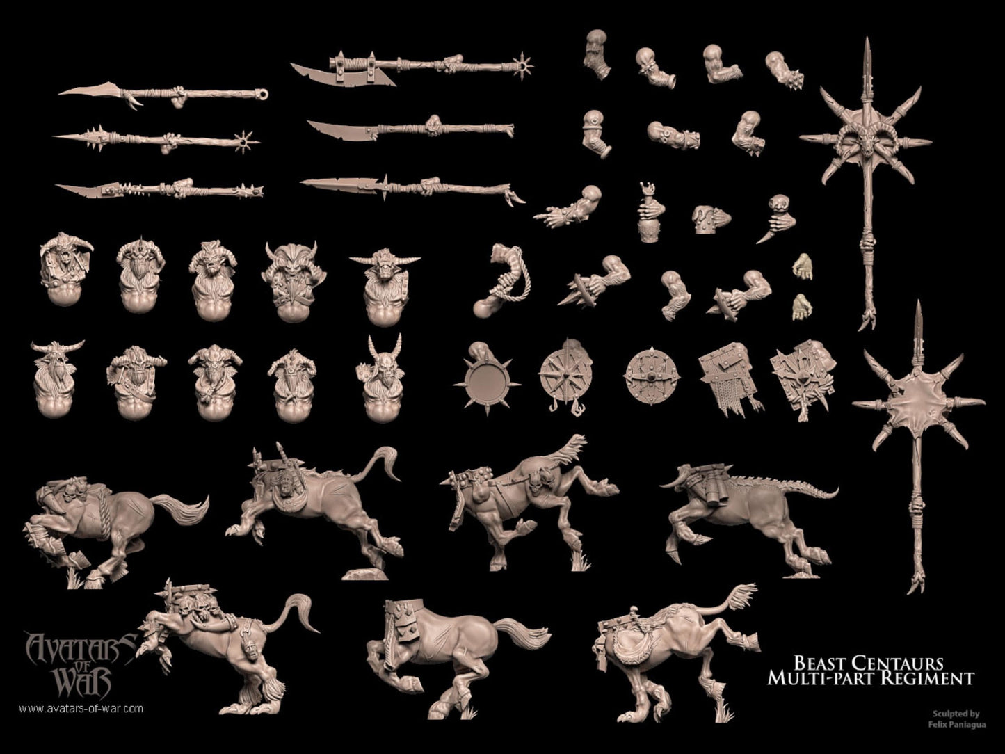 Beast Centaurs Multi‑Part Regiment + Command Group