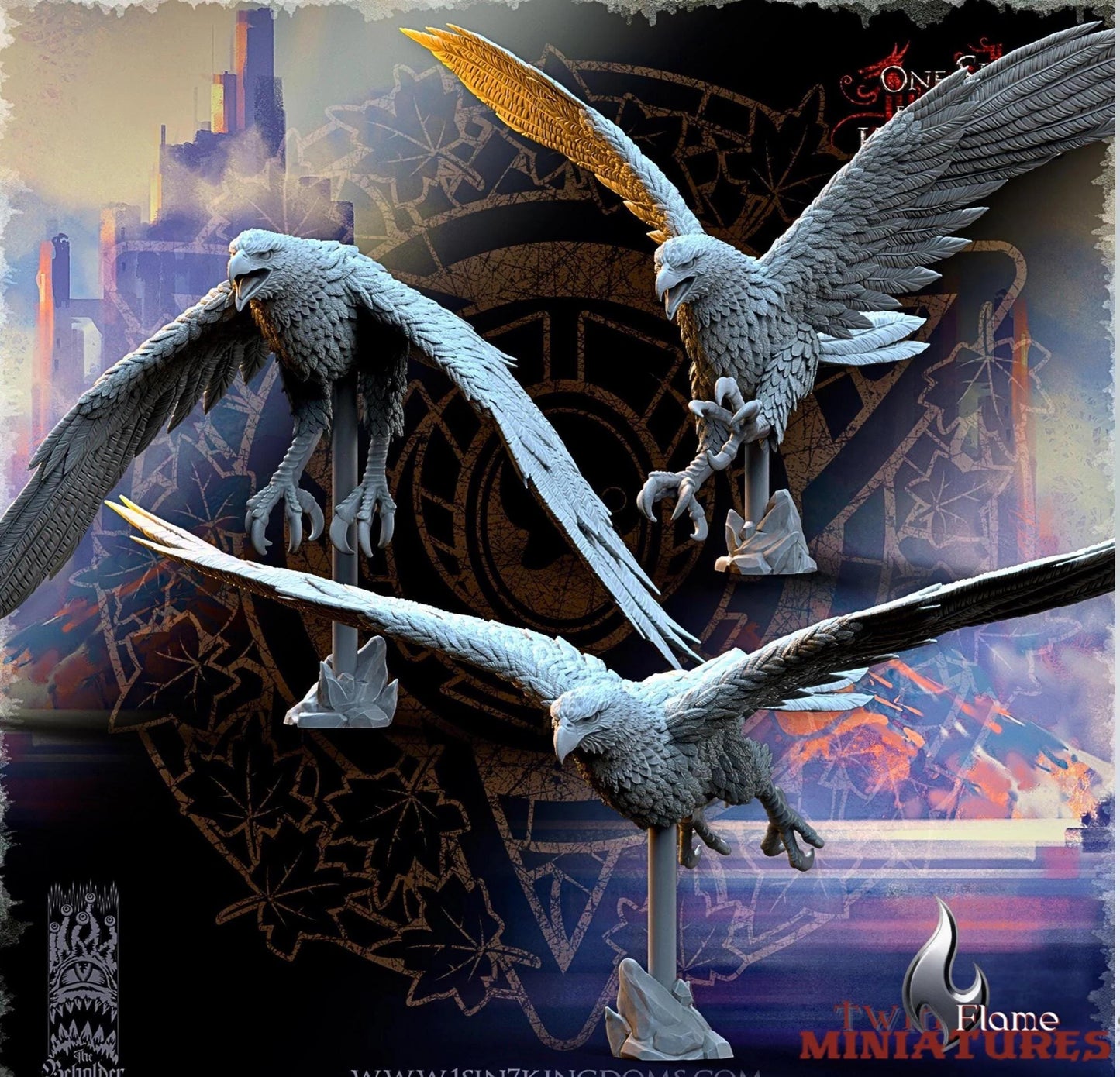 Wood Elf Commander on Royal Eagle with 3 Eagle Companions