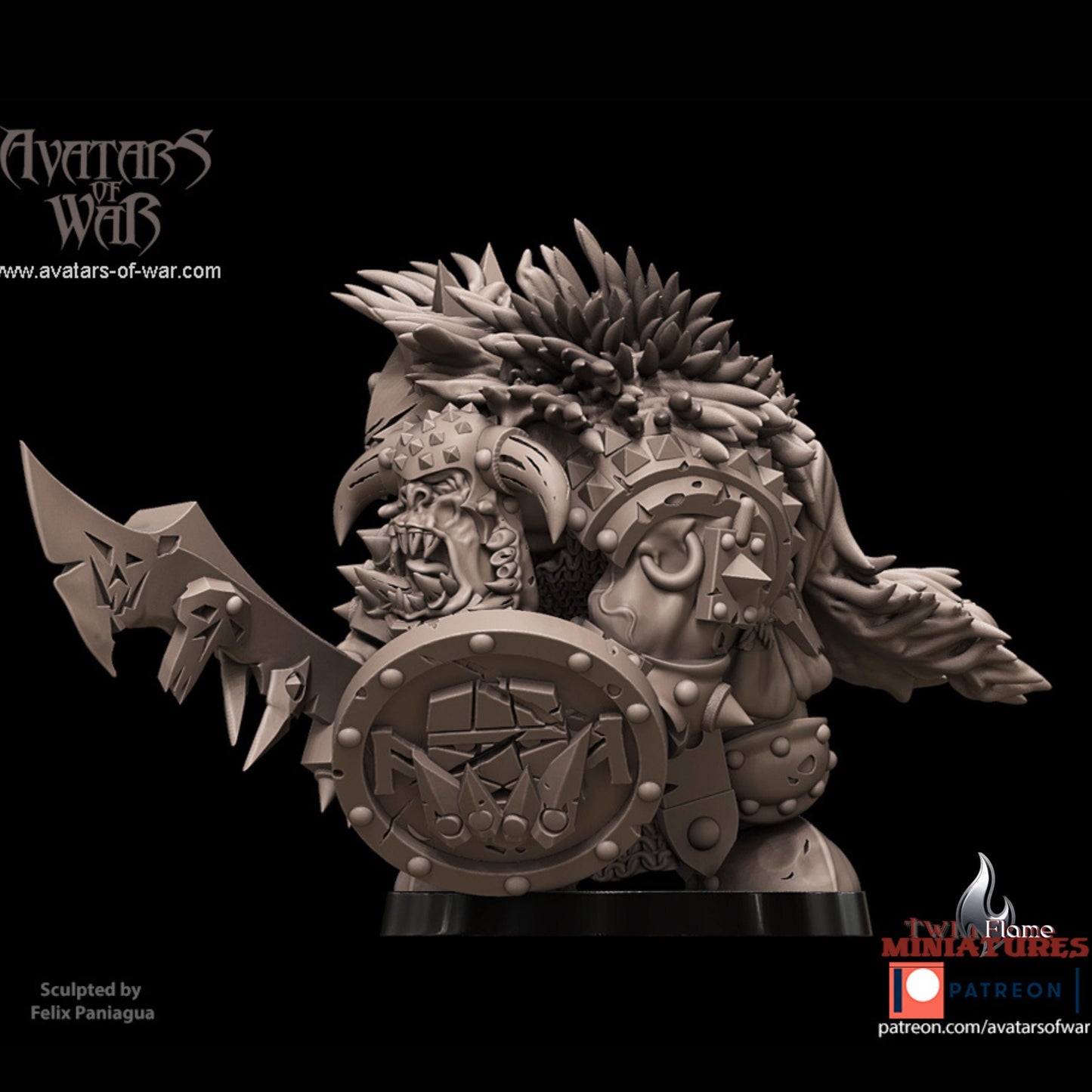 Orc Warboss with Sword & Shield