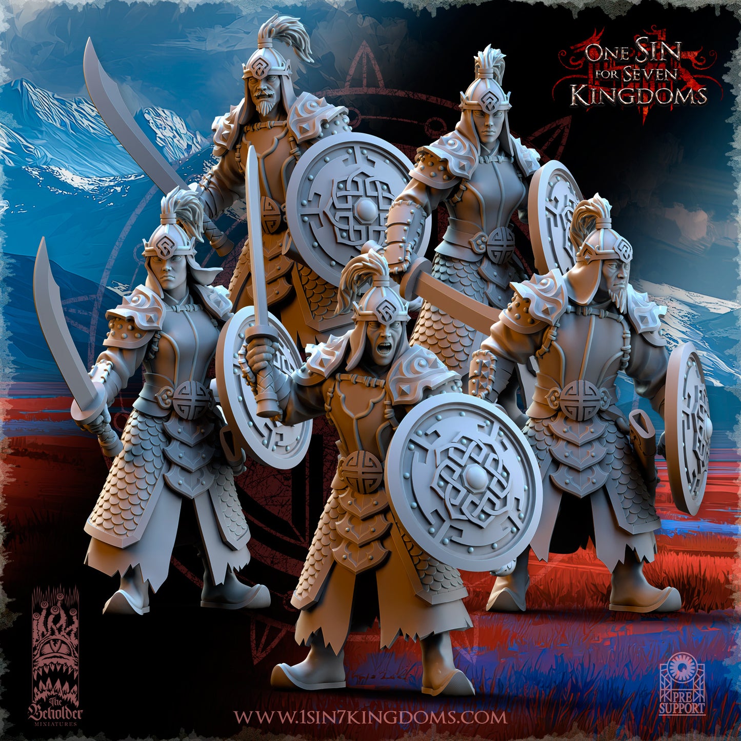 Astarii Dynasty: 5 x Warriors (with Swords & Shields)