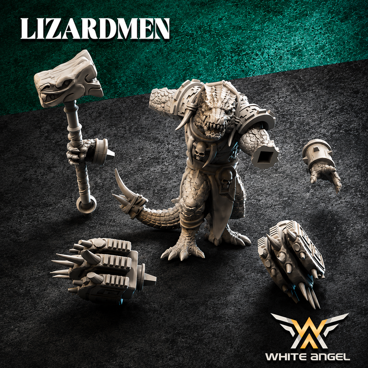 Lizardmen Crocgator Brutes - Monstrous Infantry (Multi-Part)