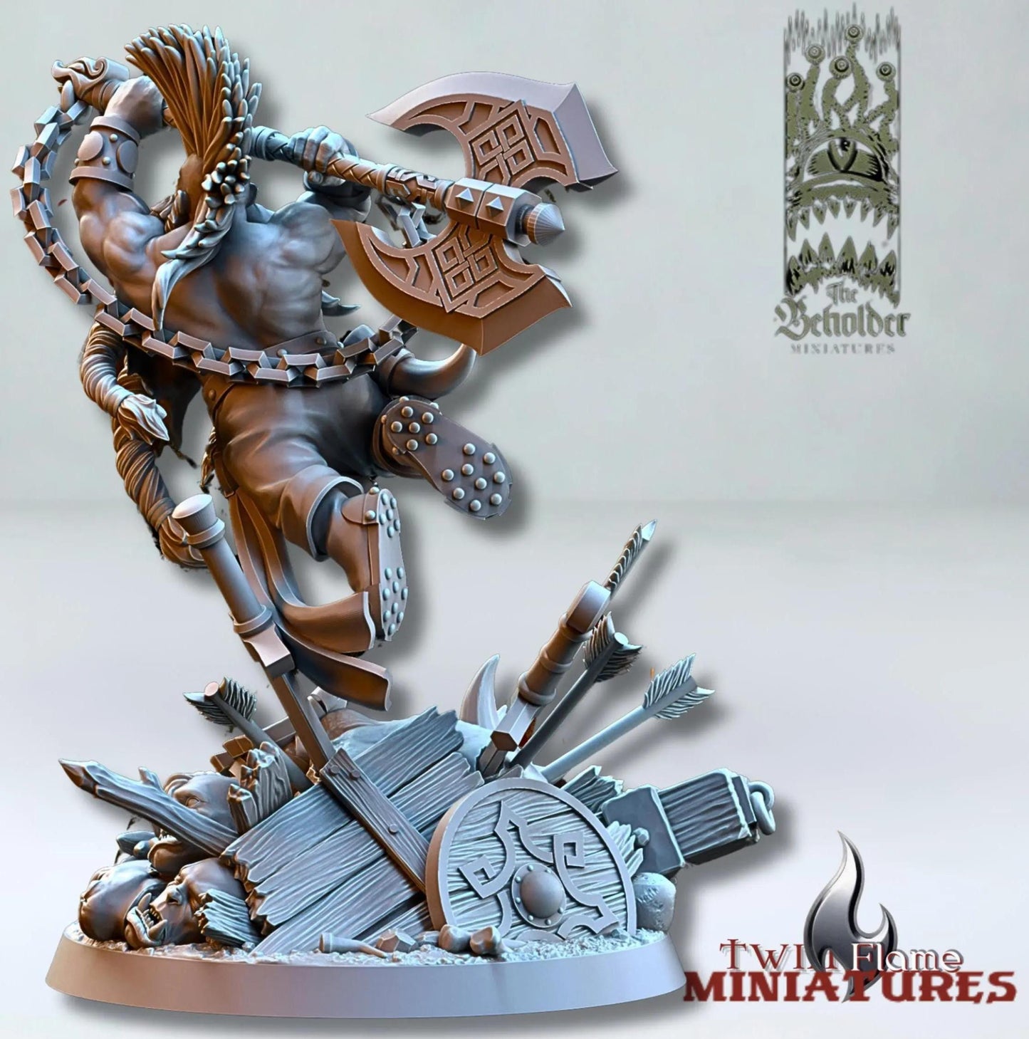 ๐๐ฅ๐๐ซ๐ฎ๐๐ค ๐๐จ๐ฌ๐ฌ๐๐ฌ๐ฌ๐๐ ๐๐ซ๐๐ฒ๐ฆ๐ข๐ฅ Berserker Dwarf Viking Slayer with Axe