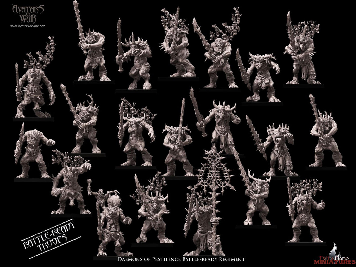 20 Daemons of Pestilence Battle-Ready Regiment
