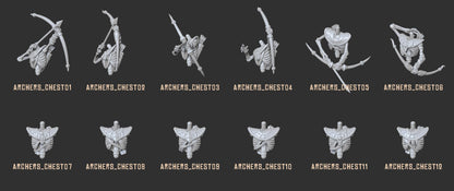 Undead Skeleton Archers | Battle-Ready & Multi-Part Bowmen with Modular Poses