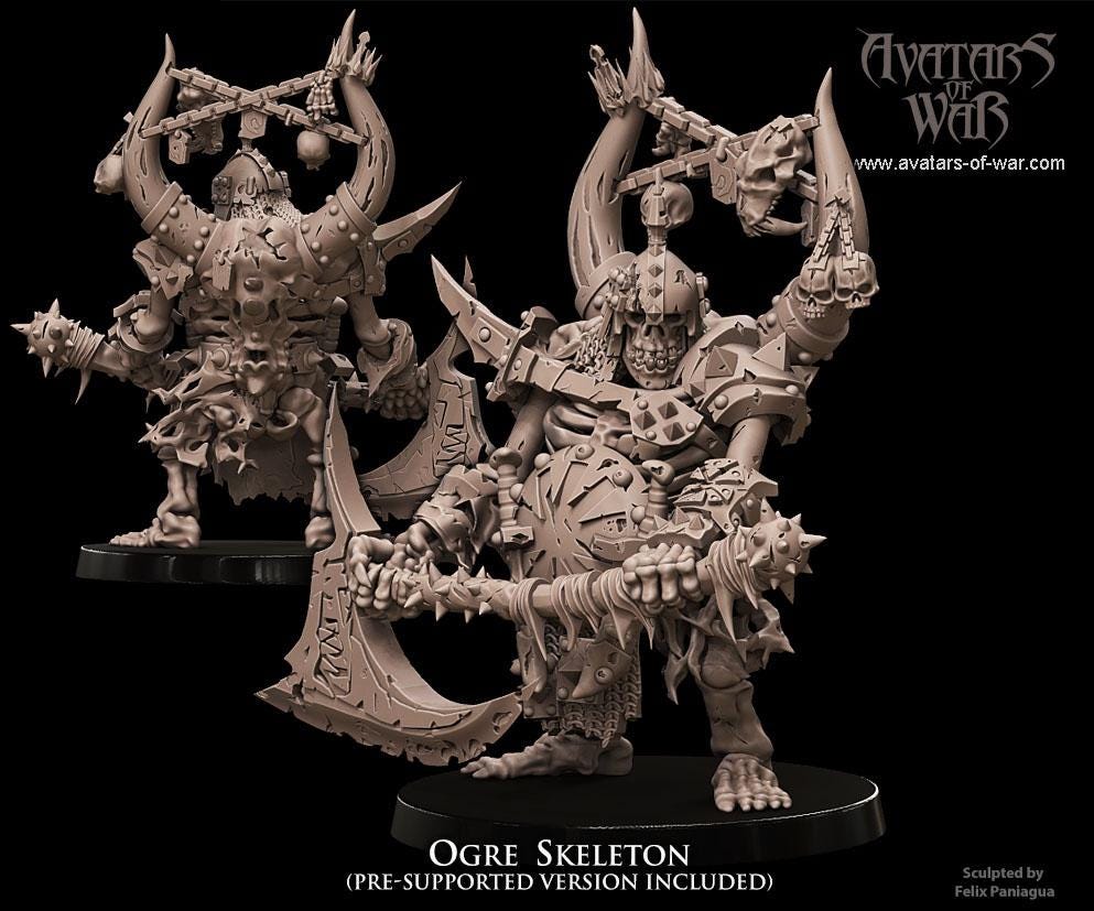 Ogre Khan Skeleton | Undead Armoured Ogre Hero