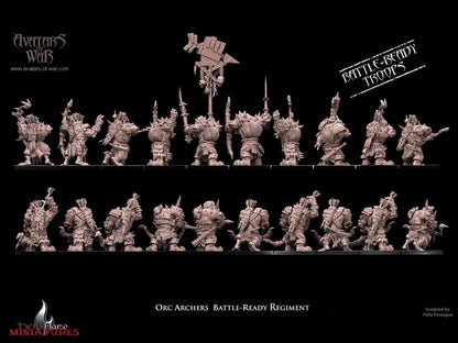 20 Orc Archers Battle-Ready Regiment
