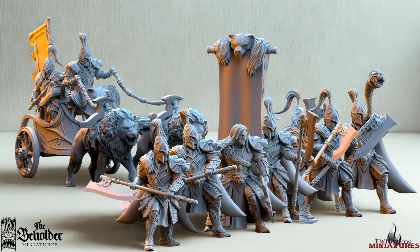 High Elves Bear Guardian Regiment, CG, Warriors & Chariot