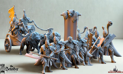 High Elves Bear Guardian Regiment, CG, Warriors & Chariot