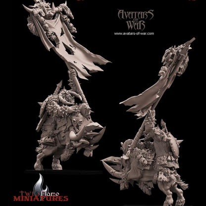 Orc Warlord 𝐆𝐫𝐮𝐧𝐭𝐚𝐤 𝐭𝐡𝐞 𝐈𝐦𝐩𝐚𝐥𝐞𝐫 on Boar Mount with Standard or Great Weapon