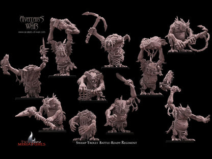 10 Swamp Trolls Battle-Ready Regiment