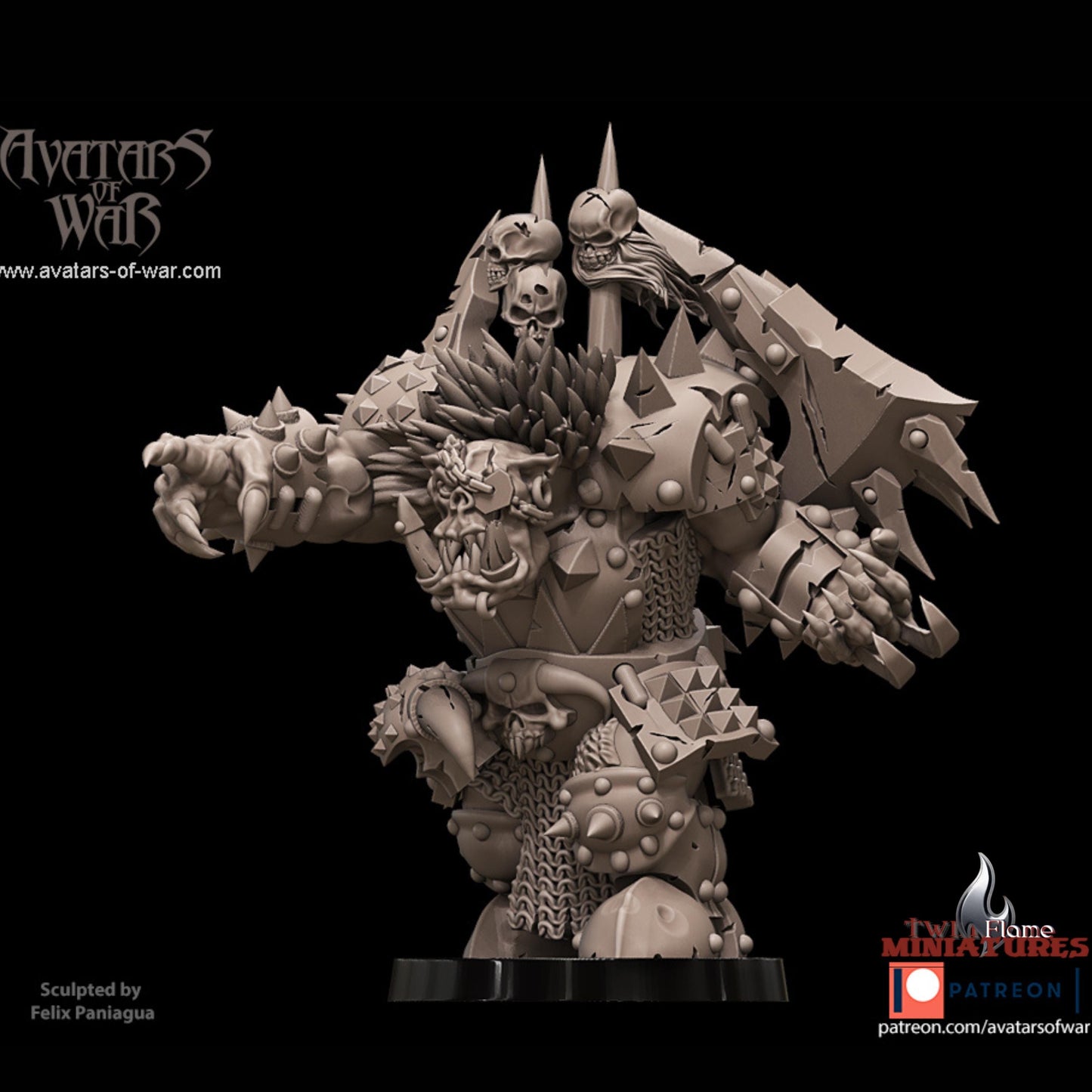 Orc Warlord Champion | Black Orc Hero Commander