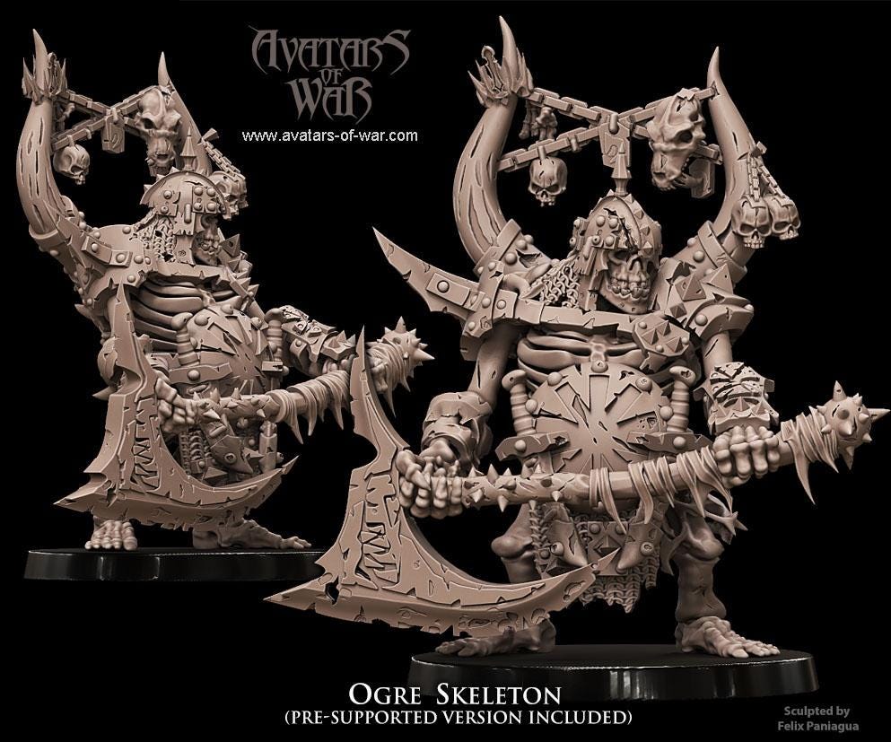 Ogre Khan Skeleton | Undead Armoured Ogre Hero