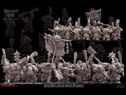 20 Armoured Iron Orcs Regiment with Great Weapons (with Classic Command Group)