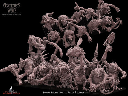 10 Swamp Trolls Battle-Ready Regiment