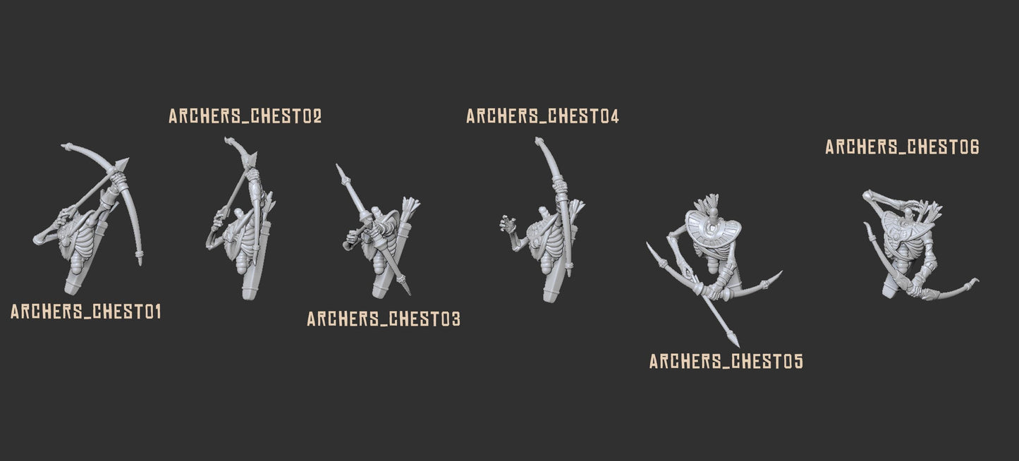 Undead Skeleton Archers | Battle-Ready & Multi-Part Bowmen with Modular Poses