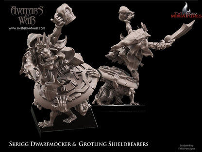 Goblin King 𝐒𝐤𝐫𝐢𝐠𝐠 𝐃𝐰𝐚𝐫𝐟𝐦𝐨𝐜𝐤𝐞𝐫 & 𝐆𝐫𝐨𝐭𝐥𝐢𝐧𝐠 𝐒𝐡𝐢𝐞𝐥𝐝𝐛𝐞𝐚𝐫𝐞𝐫𝐬