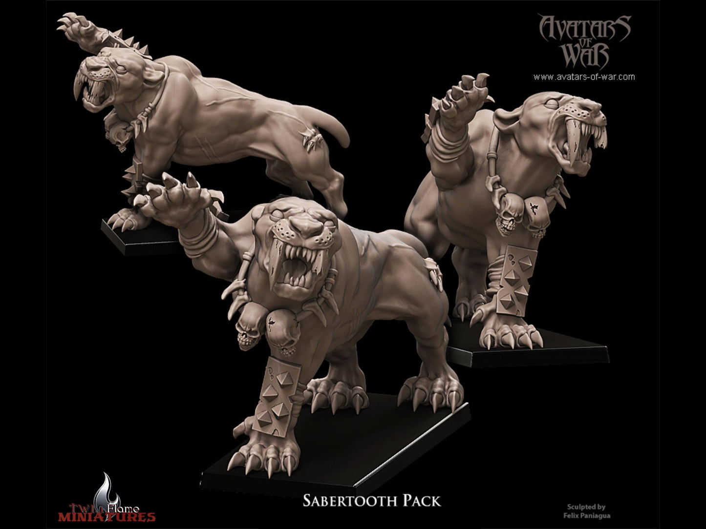 Sabertooth Beast Pack | Tribal Monster Allies & Predators