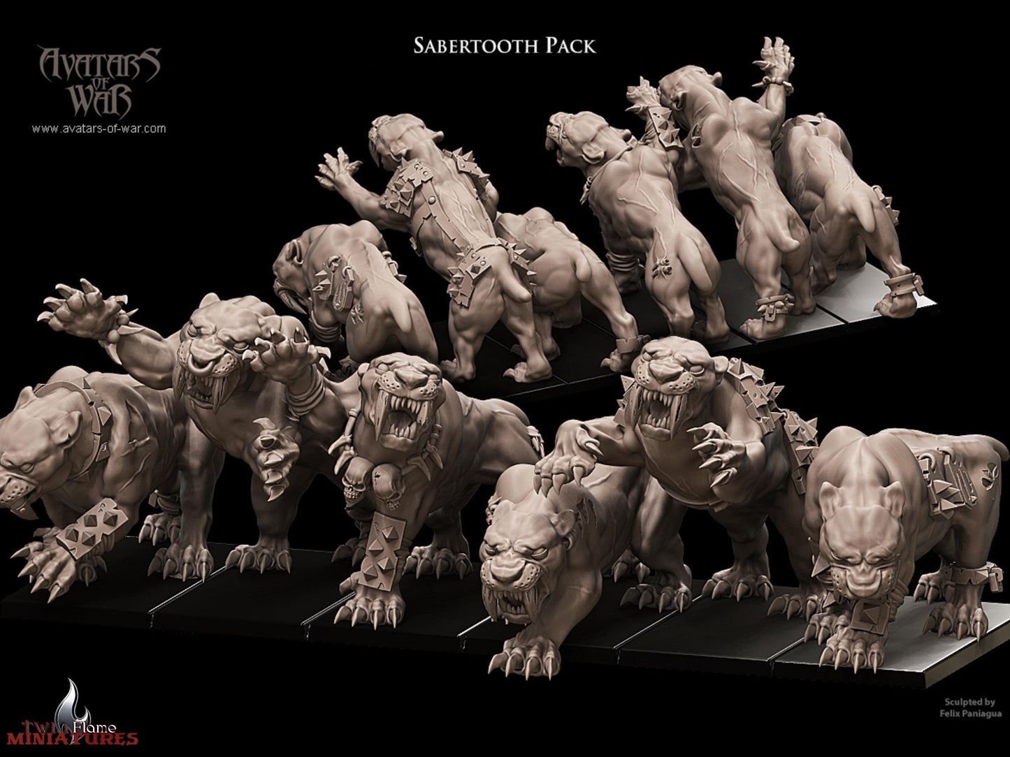Sabertooth Beast Pack | Tribal Monster Allies & Predators