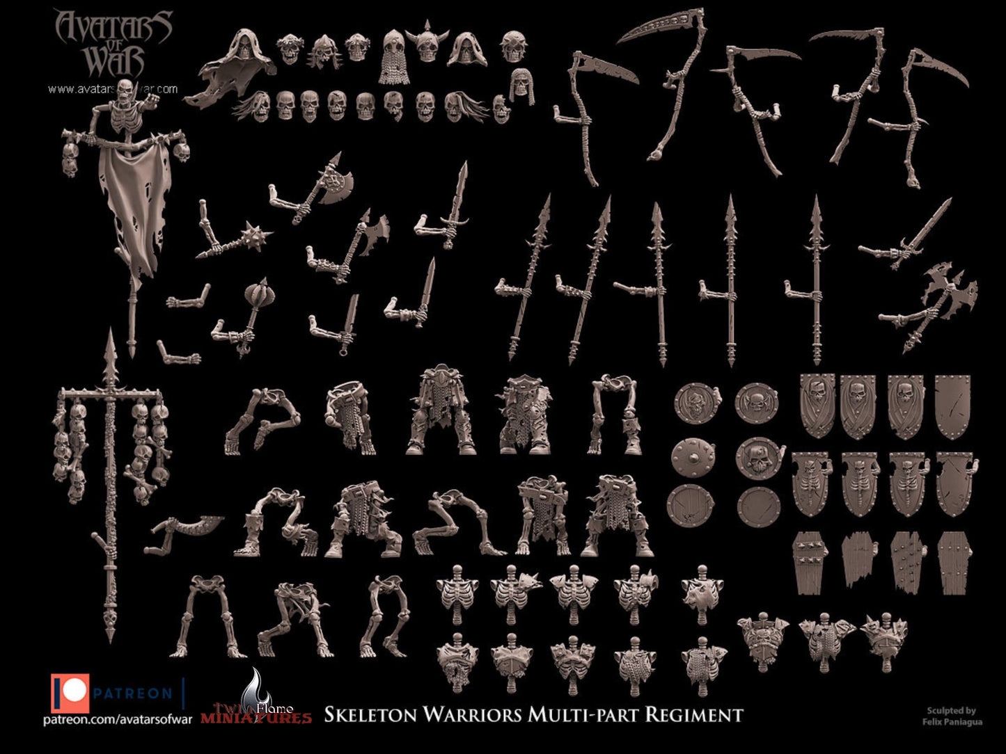 Undead Skeleton Warriors Multi-Part Regiment