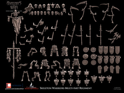 Undead Skeleton Warriors Multi-Part Regiment