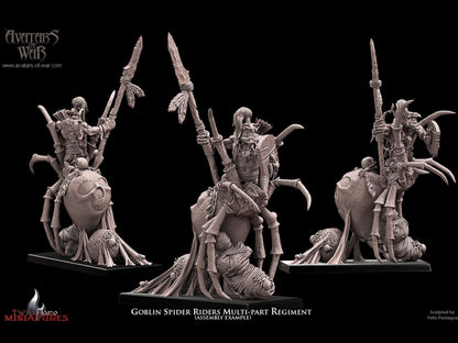 10 Goblin Spider Riders Cavalry Mutli-Part Regiment