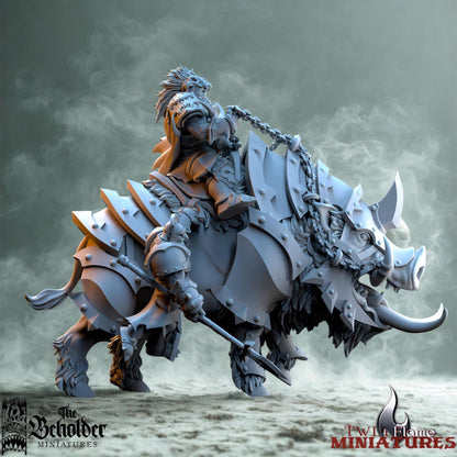 Orc War-Leader on Armoured Boar | Mounted Hero Commander