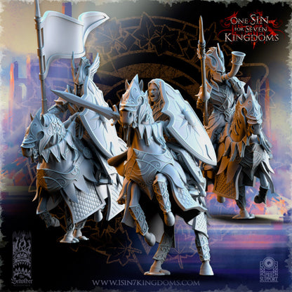 Silvermoor Elves Knights Of Ashur Command Group