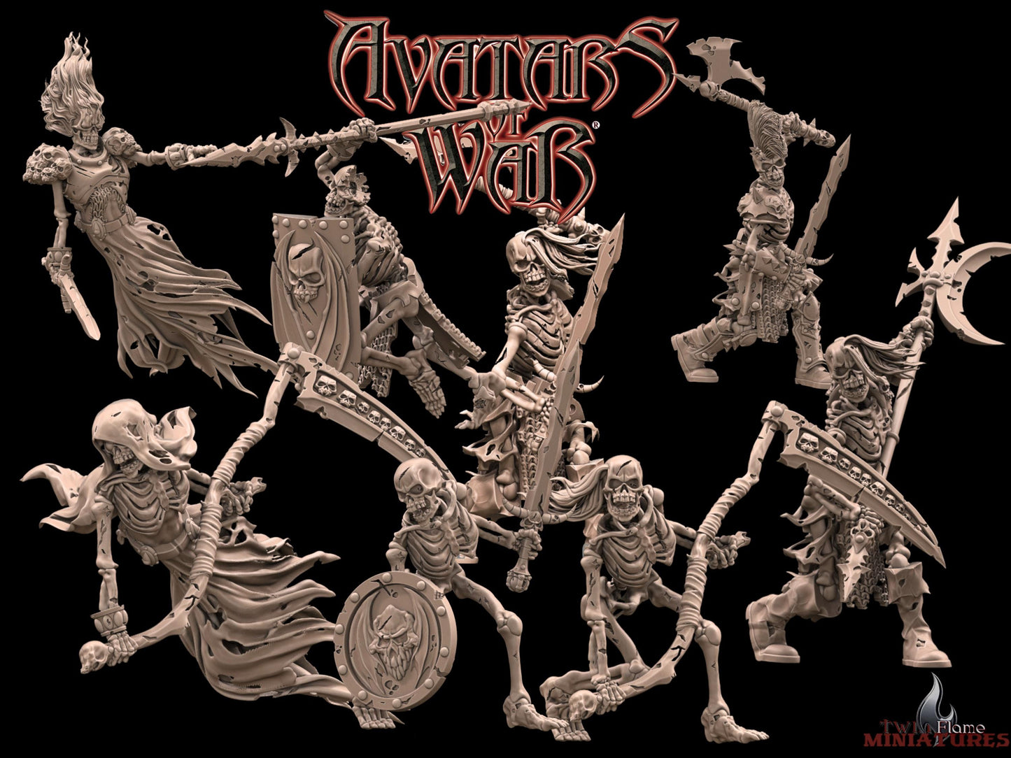Skeleton Heroes & Sorcerers Battle-Ready Miniatures