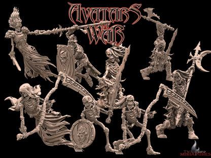 Skeleton Heroes & Sorcerers Battle-Ready Miniatures