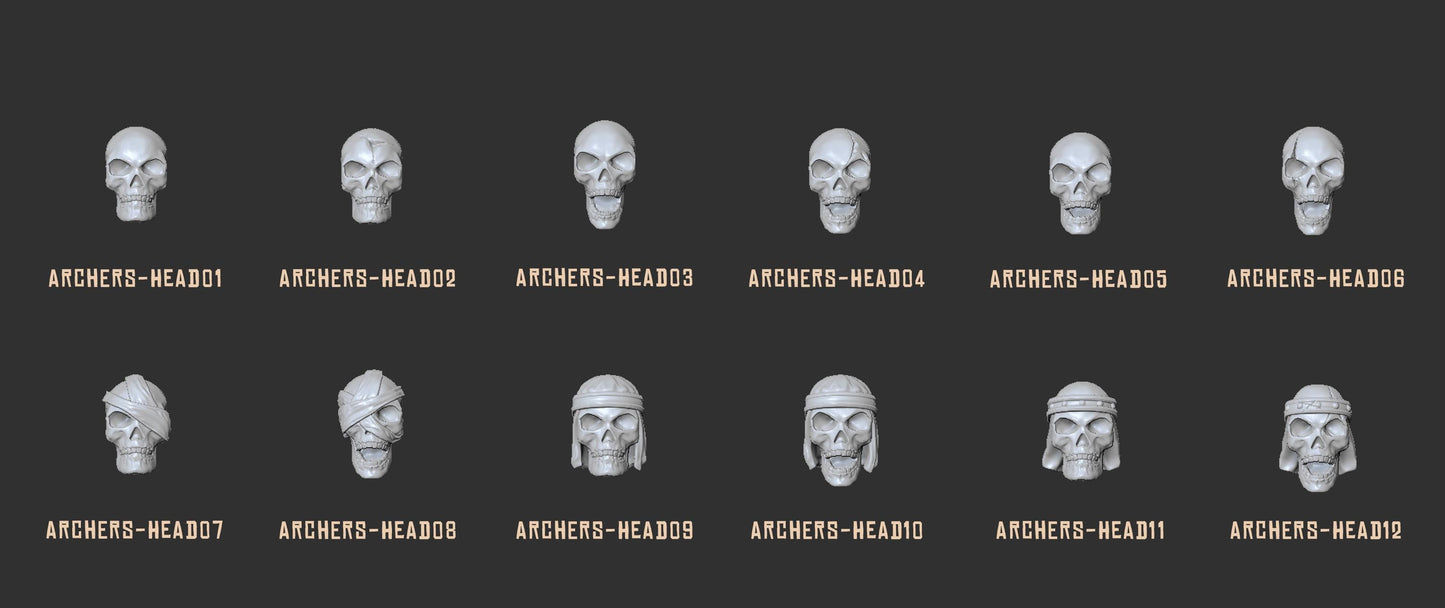 Undead Skeleton Archers | Battle-Ready & Multi-Part Bowmen with Modular Poses
