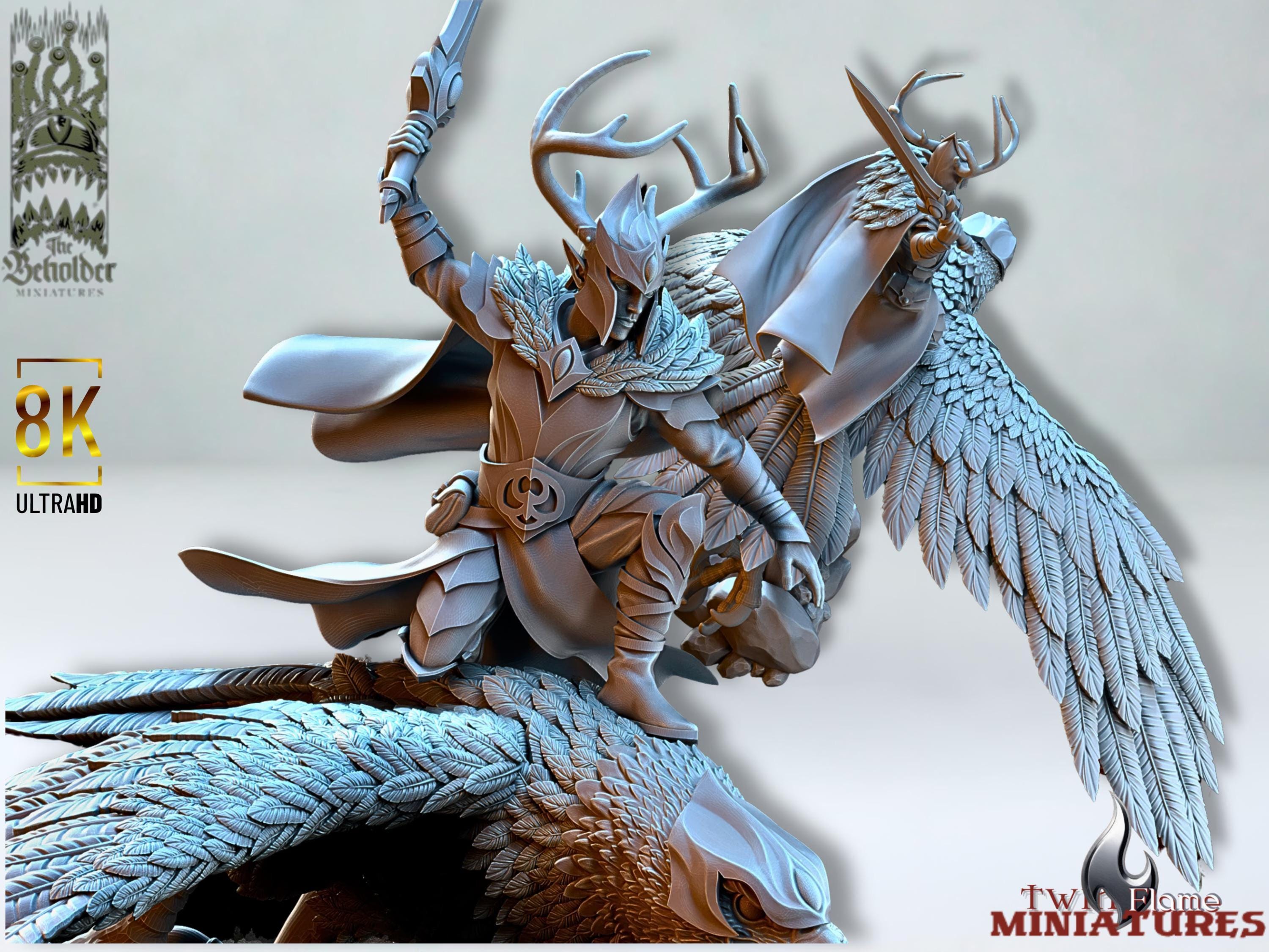 Wood Elf Commander on Royal Eagle with 3 Eagle Companions – Twin Flame ...