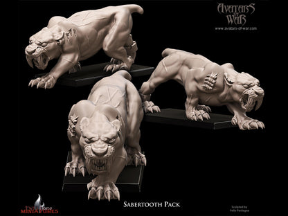 Sabertooth Beast Pack | Tribal Monster Allies & Predators