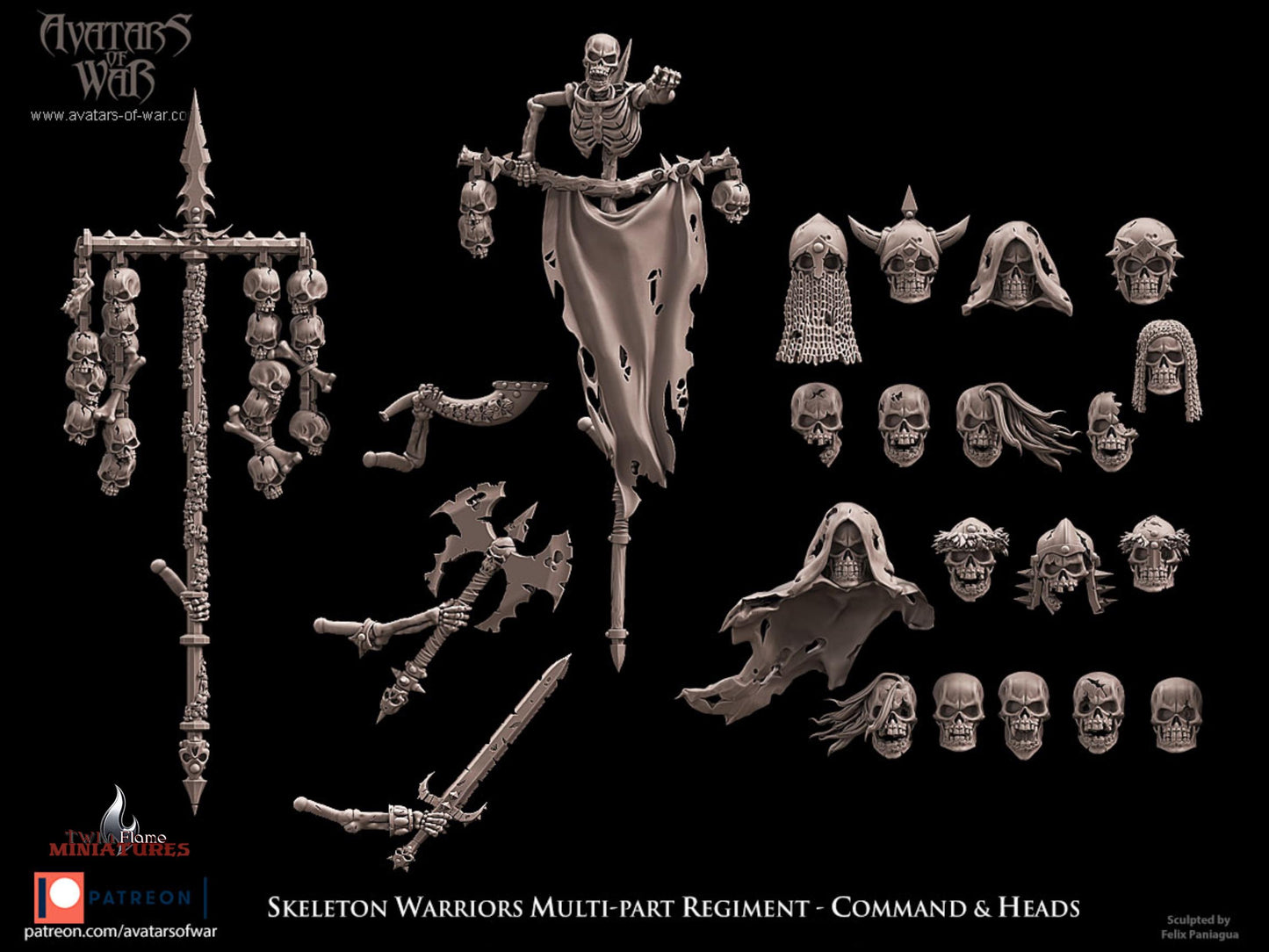 Undead Skeleton Warriors Multi-Part Regiment