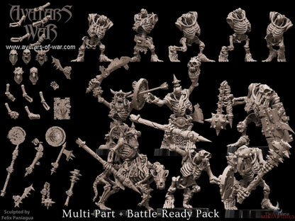 Skeletal Goblin Warriors | Multipart & Battle-Ready Undead Goblins