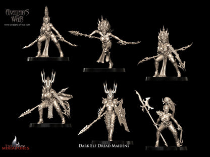 30 Dark Elf Dread Maidens Battle-Ready Regiment