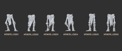 Undead Skeleton Archers | Battle-Ready & Multi-Part Bowmen with Modular Poses