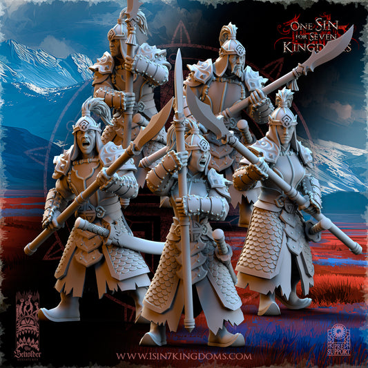 Astarii Dynasty:  5 Warriors (with Halberds).