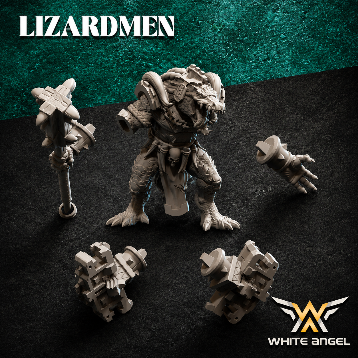 Lizardmen Crocgator Brutes - Monstrous Infantry (Multi-Part)