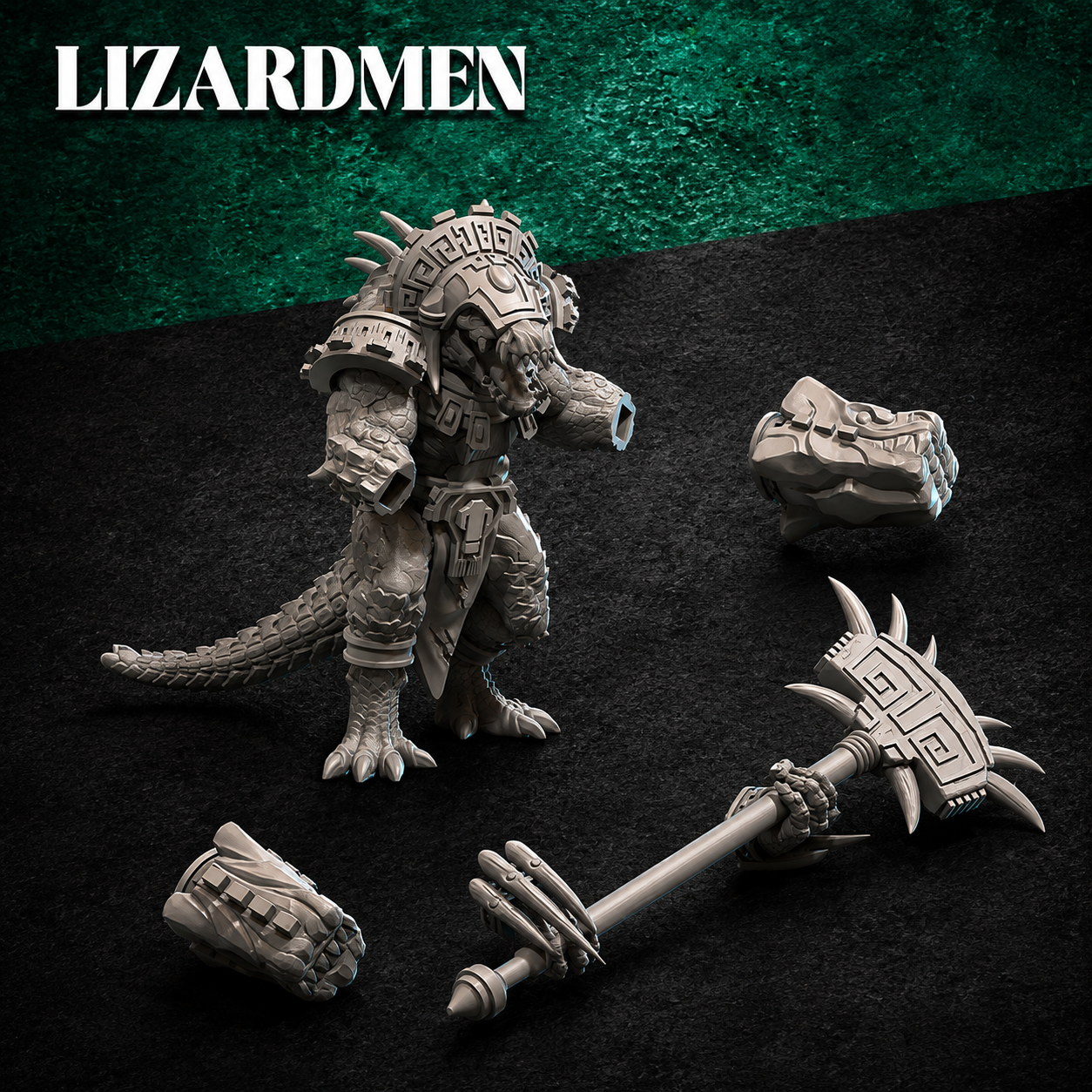Lizardmen Crocgator Brutes - Monstrous Infantry (Multi-Part)