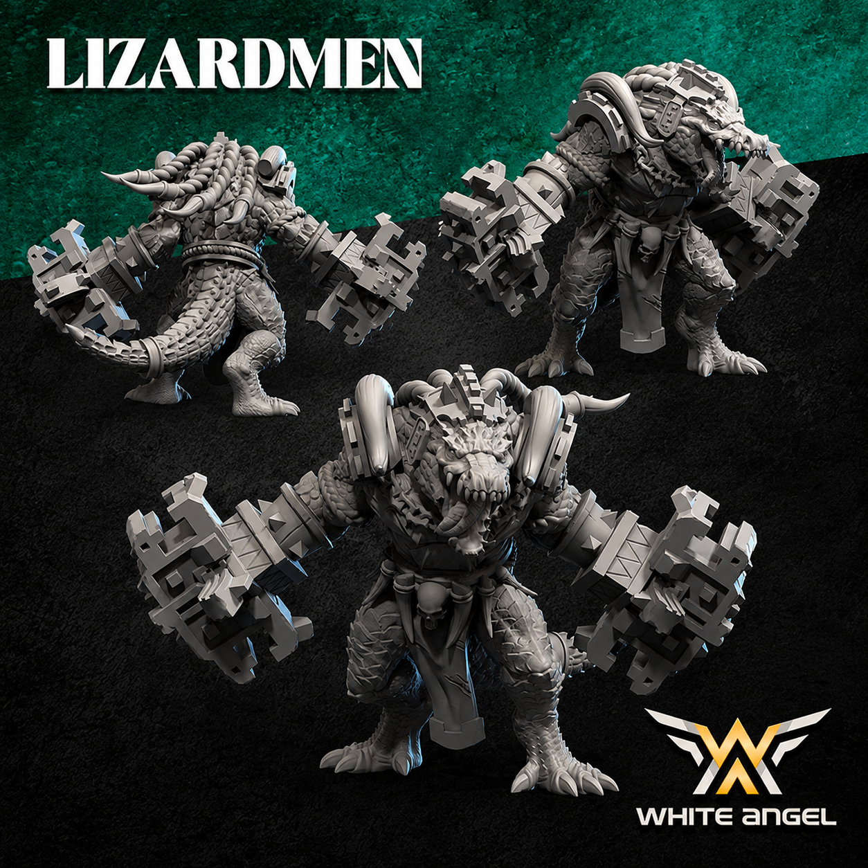 Lizardmen Crocgator Brutes - Monstrous Infantry (Multi-Part)