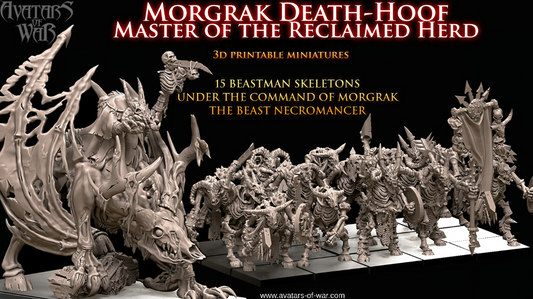 Morgrak Death-Hoof | Beast Skeleton Necromancer on Abyssal Peryton