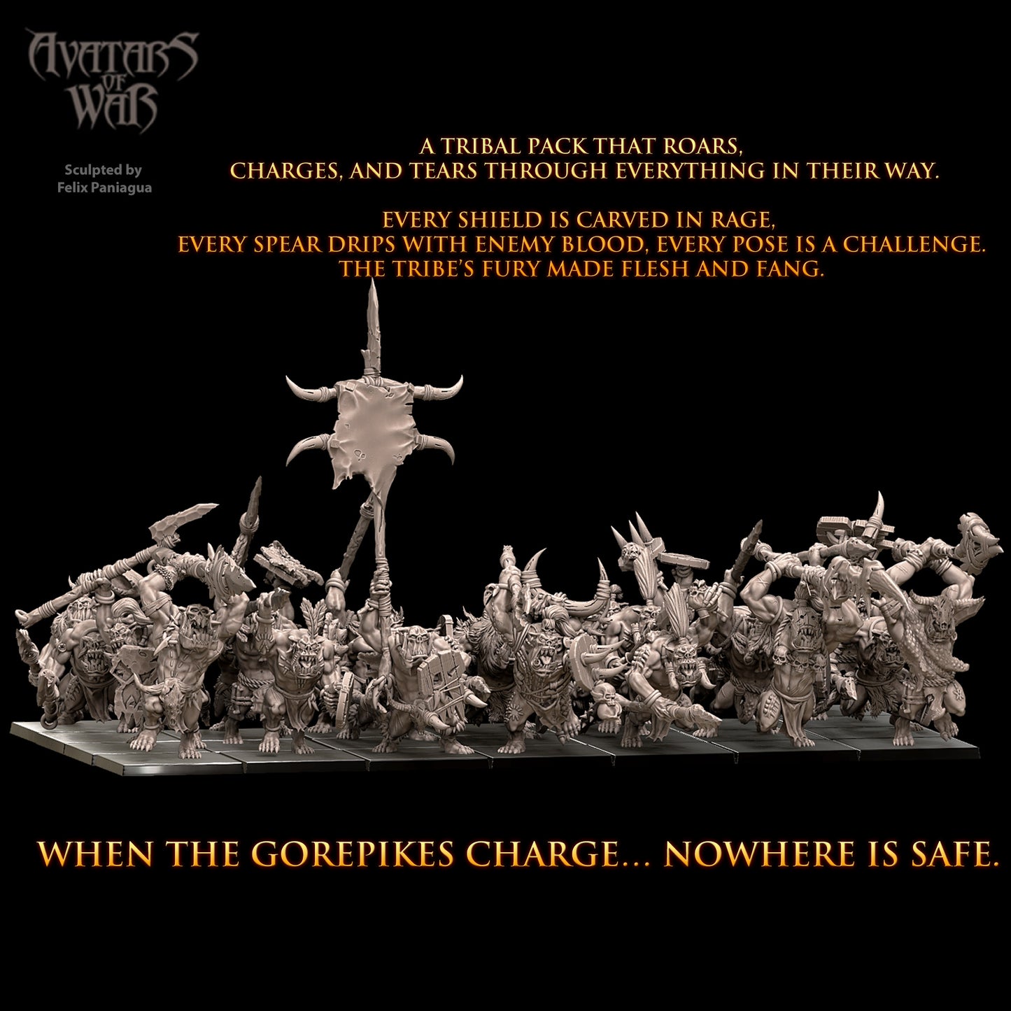 Thragga's Gorepikes Battle-Ready Regiment & The Brute Thrustas