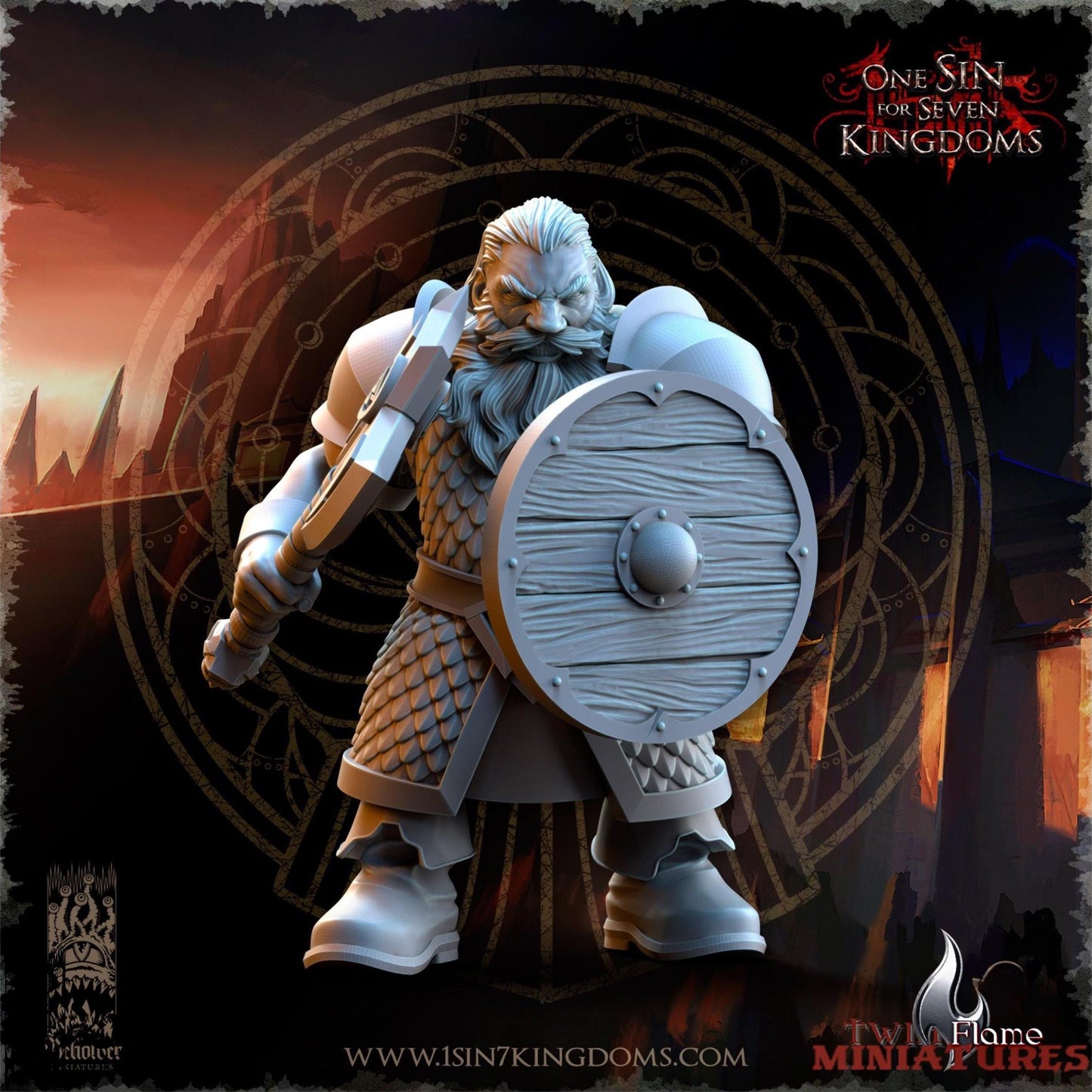Dwarven Kingdoms Warriors Regiment | Axe & Hammer Infantry with Command Group