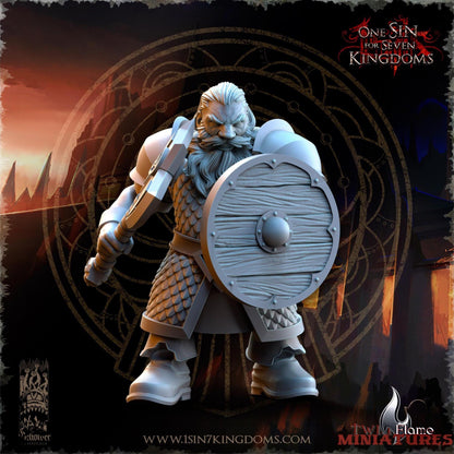 Dwarven Kingdoms Warriors Regiment | Axe & Hammer Infantry with Command Group