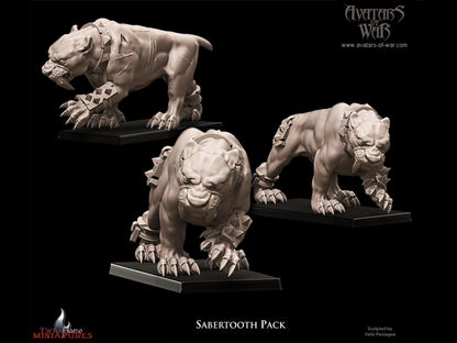 Sabertooth Beast Pack | Tribal Monster Allies & Predators