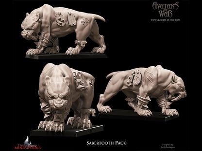 Sabertooth Beast Pack | Tribal Monster Allies & Predators