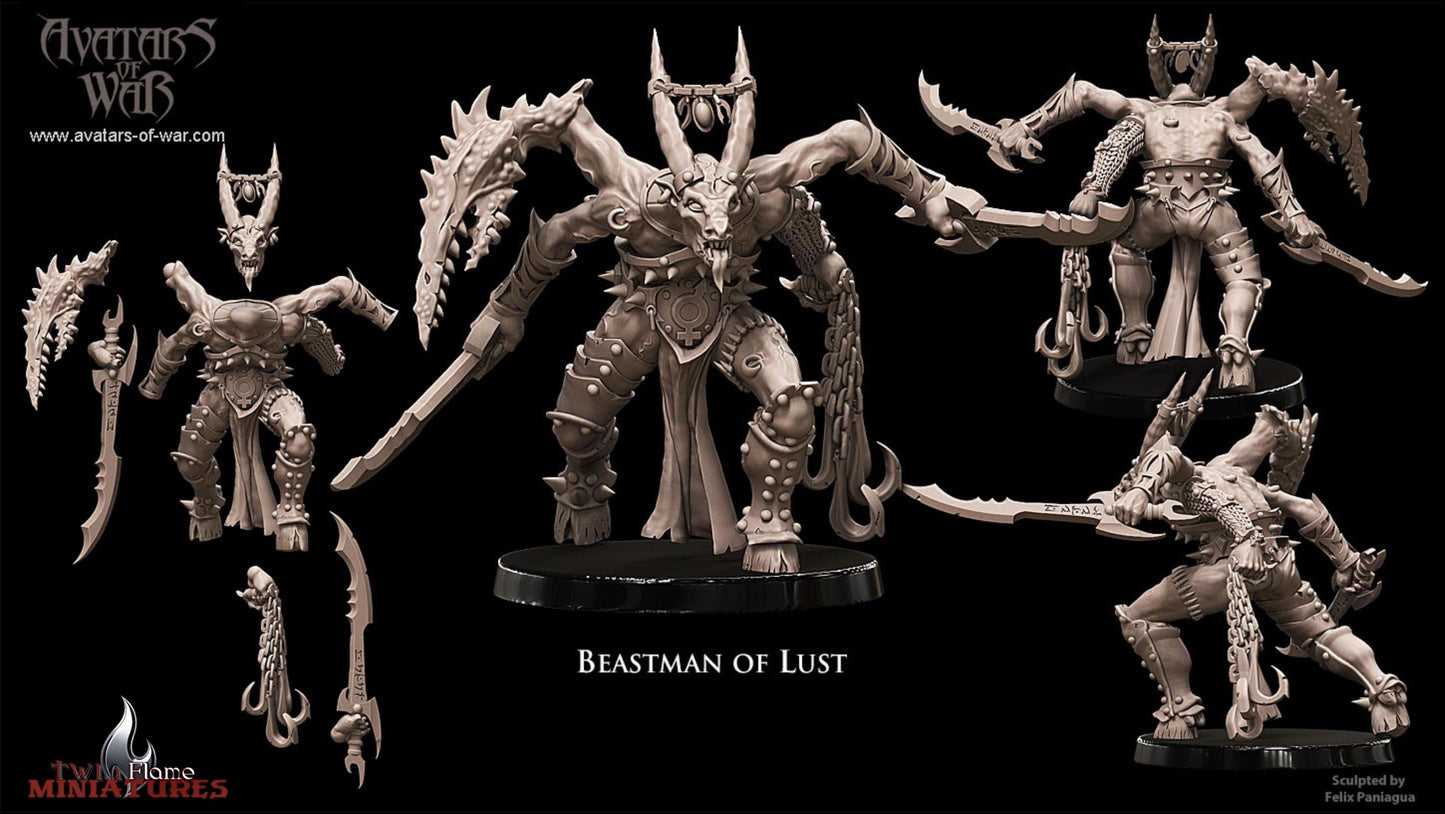 Beastman of Lust Champion | Goat-Headed Chaos Beastman Warrior