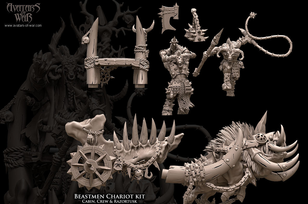 Beastmen Chariot Multi-Part Kit