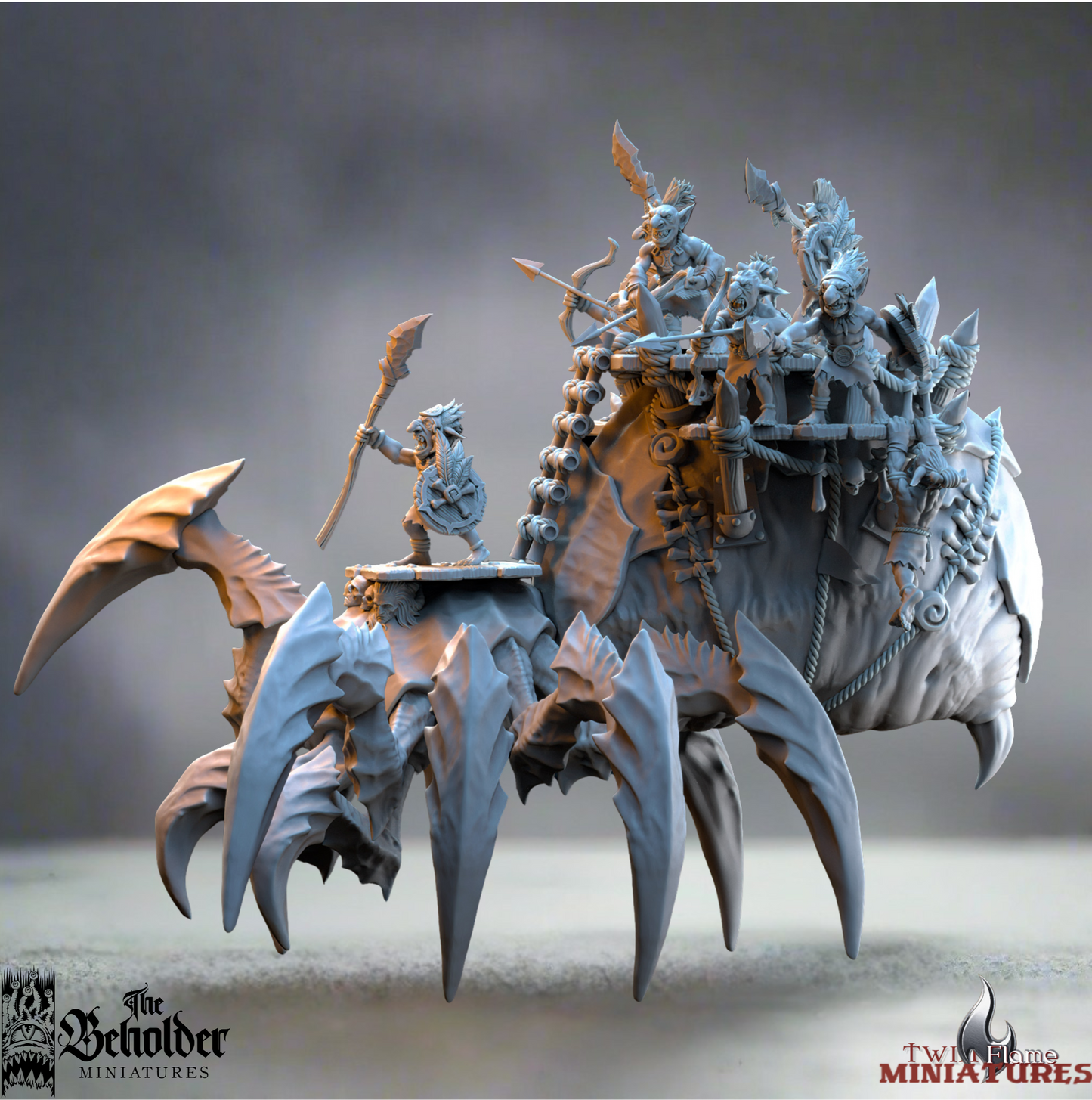 Goblin Warriors Riding Behemoth Giant Spider